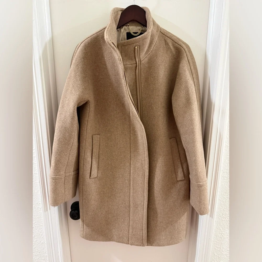 J. Crew Camel Wool Blend Coat - Picture 2 of 4